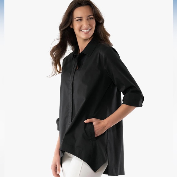 Stella Carakasi „Works Every Time“ Black Button Down Shirt, Size M - Picture 2 of 9